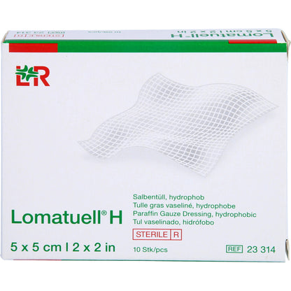 LOMATUELL H Salbentüll 5x5 cm steril 10 St