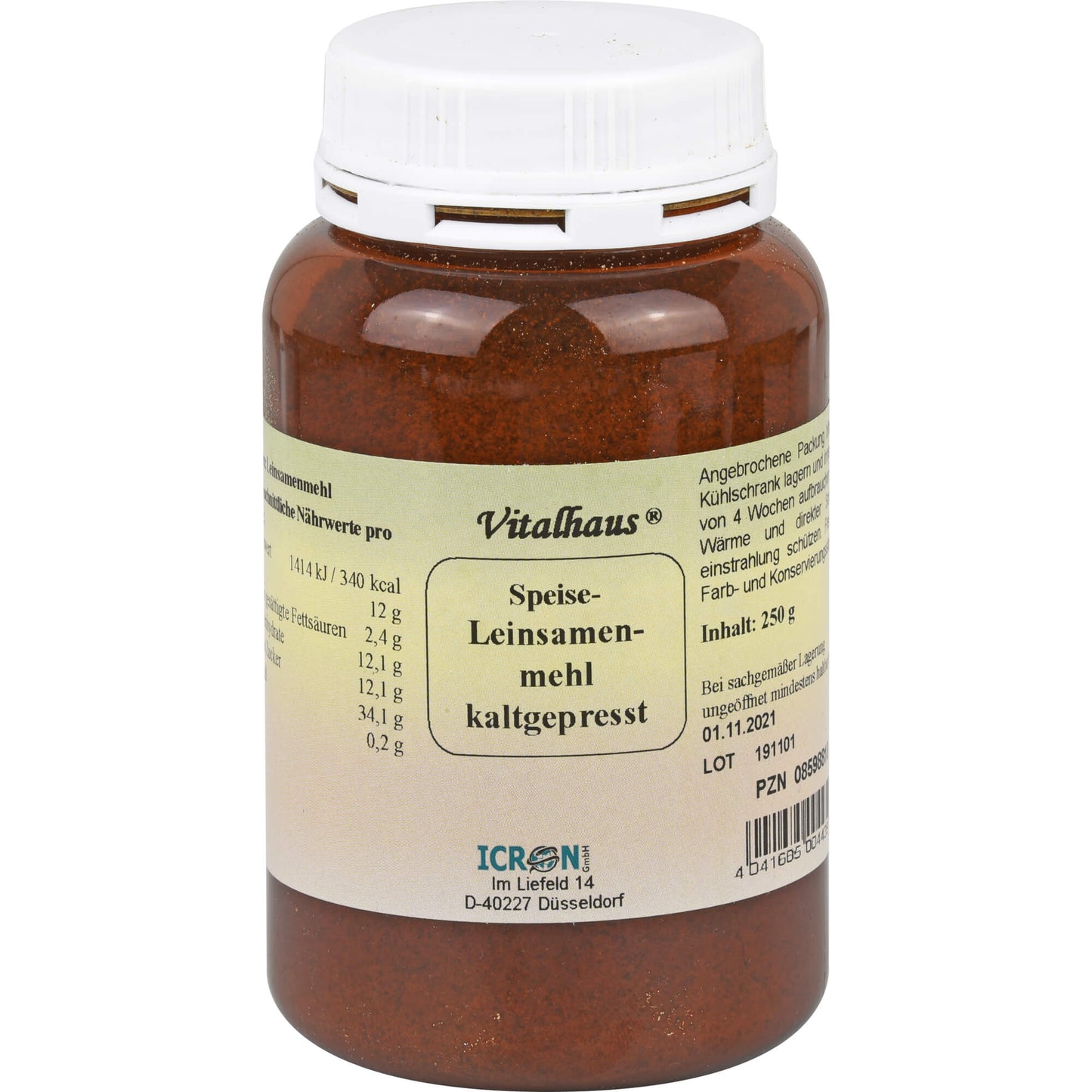 LEINSAMENMEHL kaltgepresst Vitalhaus 250 g