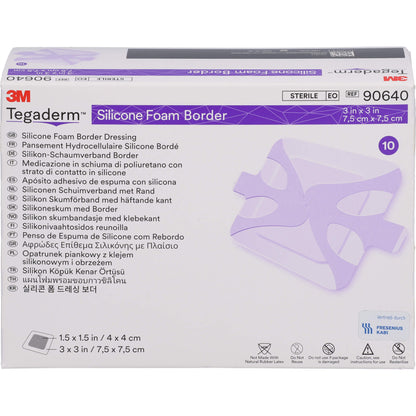 TEGADERM Silicone Foam Border FK 7,5x7,5cm 90640 10 St