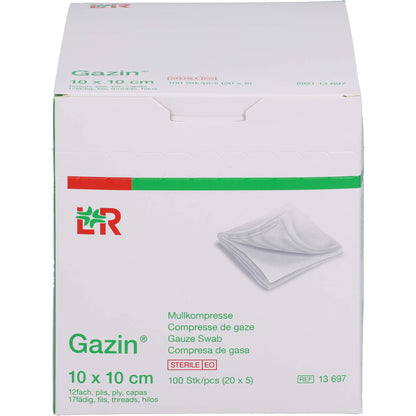 GAZIN Mullkomp.10x10 cm steril 12fach groß 20X5 St
