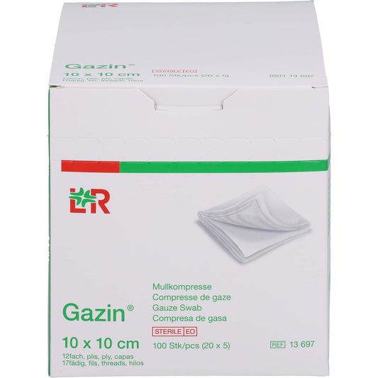 GAZIN Mullkomp.10x10 cm steril 12fach groß 20X5 St