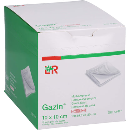 GAZIN Mullkomp.10x10 cm steril 12fach groß 20X5 St
