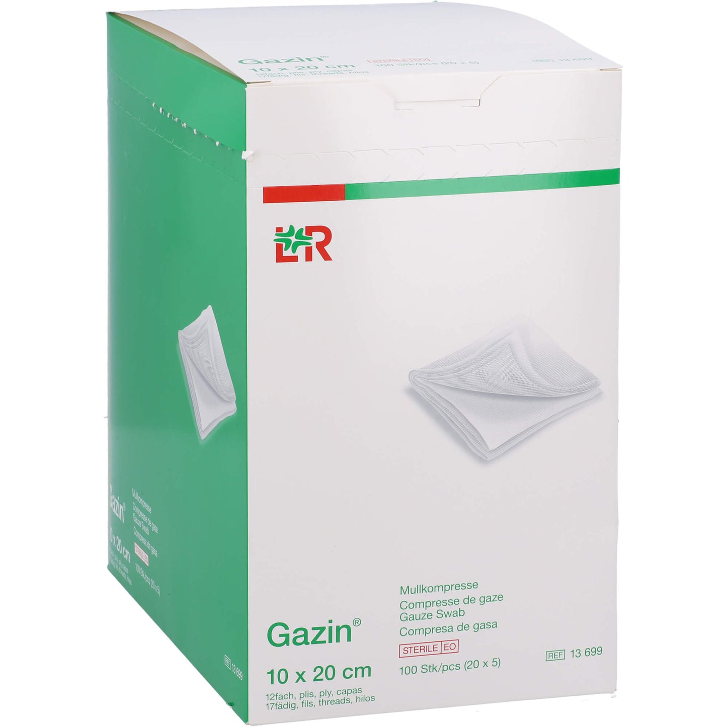 GAZIN Mullkomp.10x20 cm steril 12fach extra groß 20X5 St