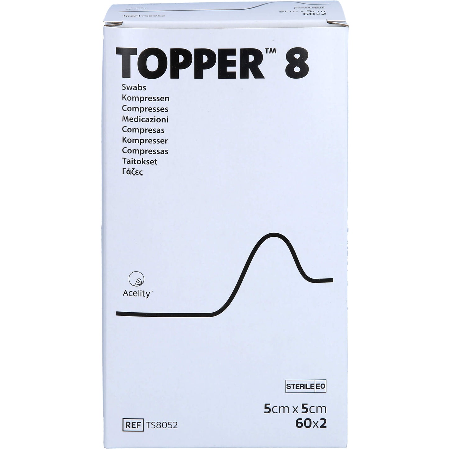 TOPPER 8 Kompr.5x5 cm steril 60X2 St
