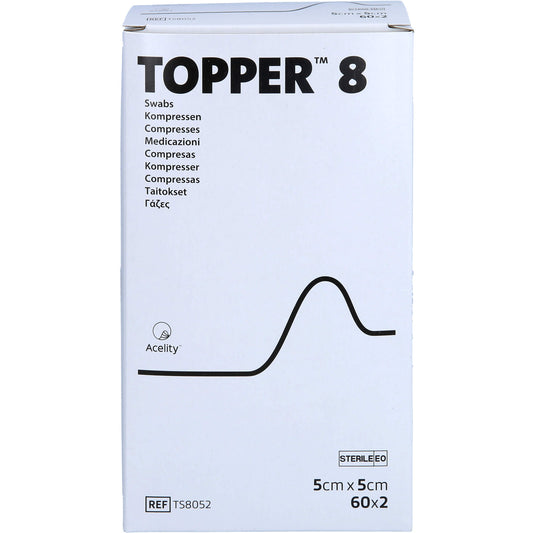 TOPPER 8 Kompr.5x5 cm steril 60X2 St