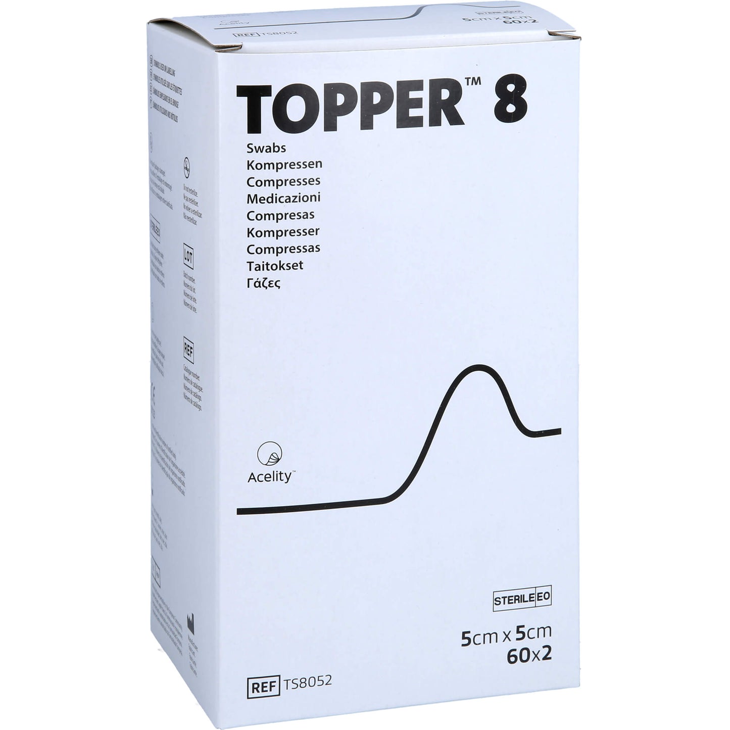 TOPPER 8 Kompr.5x5 cm steril 60X2 St