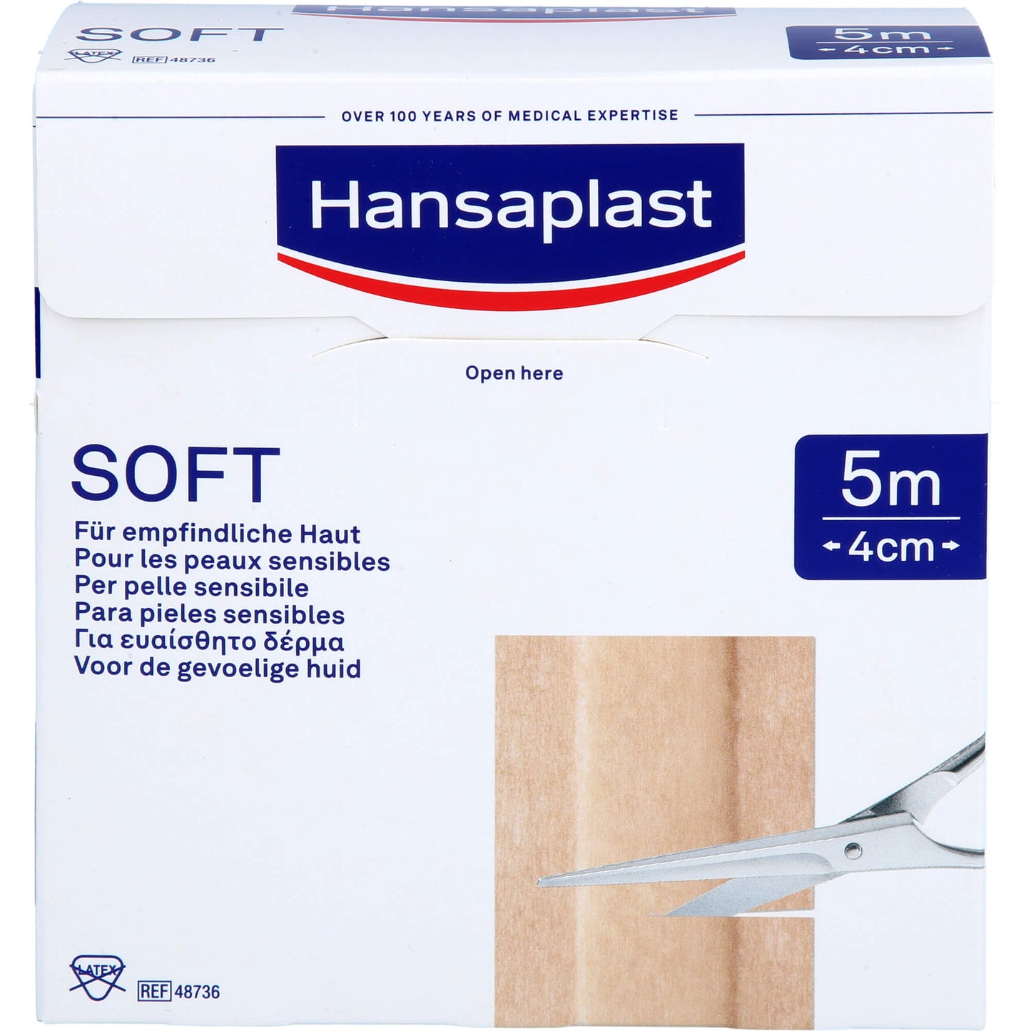 HANSAPLAST Soft Pflaster 4 cmx5 m Rolle 1 St