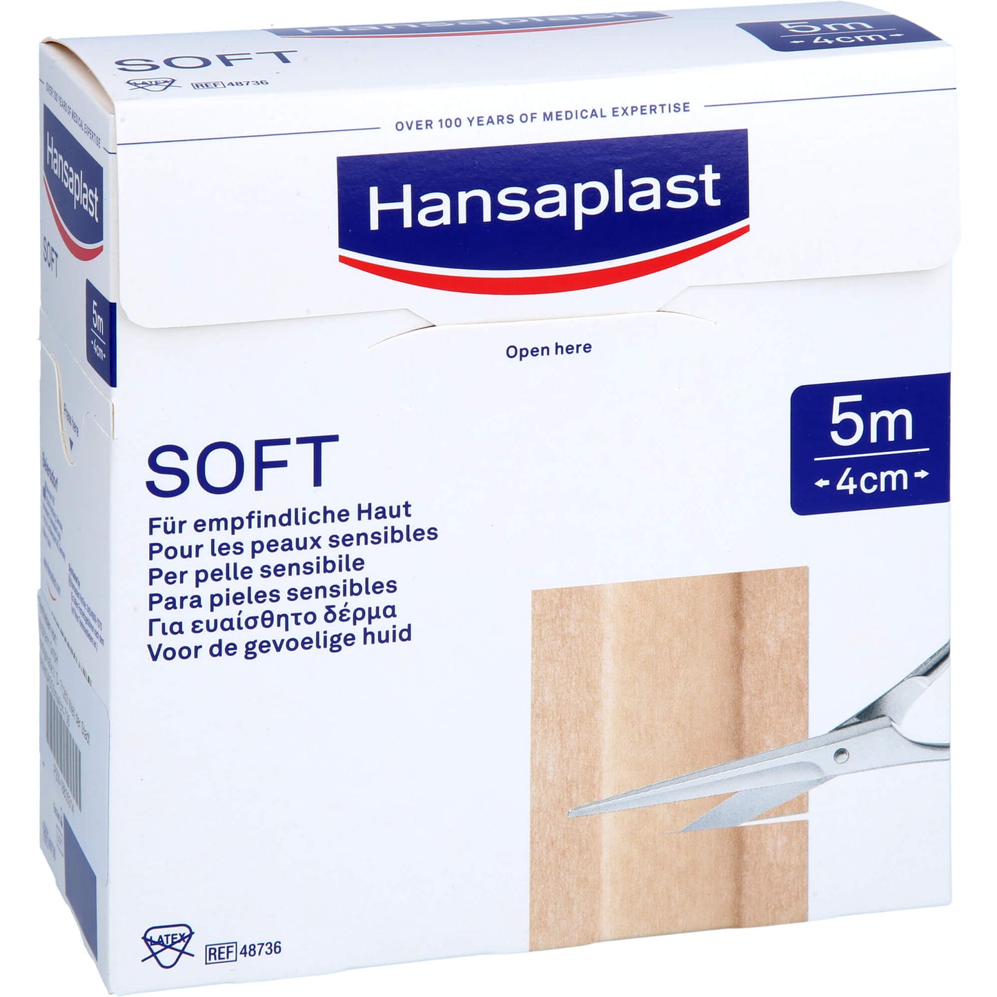 HANSAPLAST Soft Pflaster 4 cmx5 m Rolle 1 St