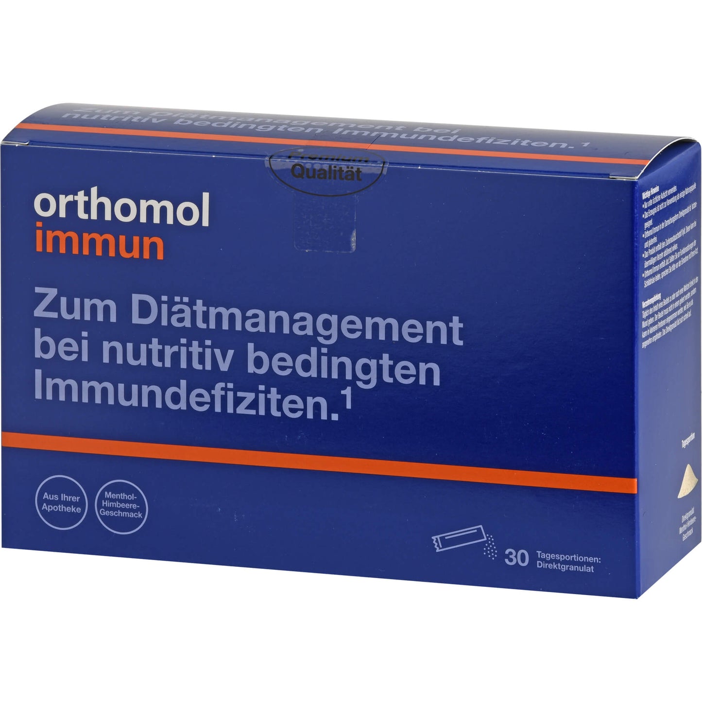 ORTHOMOL Immun Direktgranulat Himbeer/Menthol 30 St