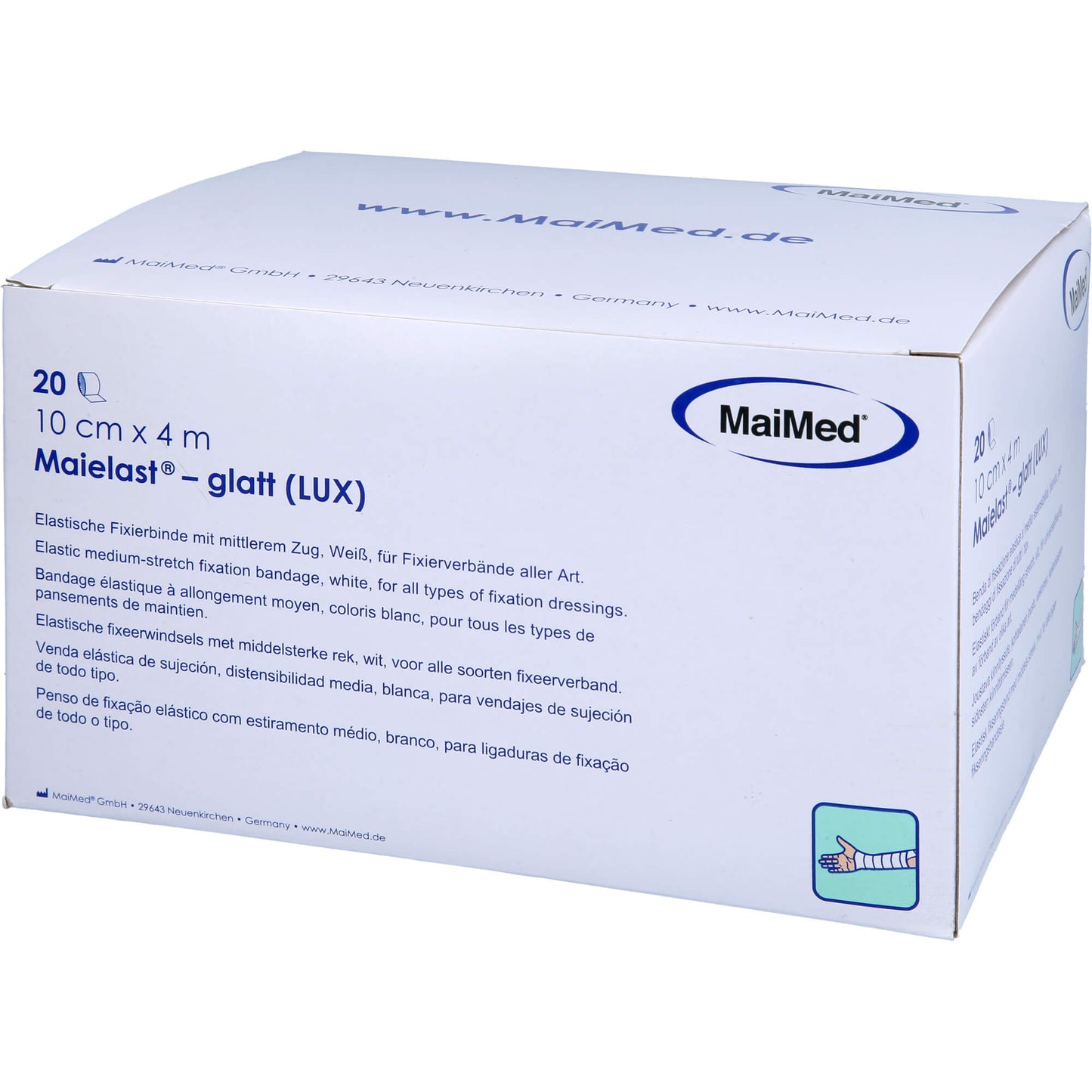 MAIELAST Binden glatt 10 cmx4 m 20 St