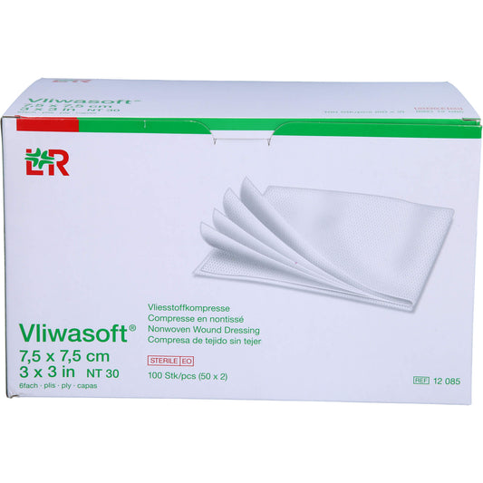 VLIWASOFT Vlieskompressen steril 7,5x7,5 cm 6l. 50X2 St