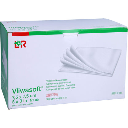 VLIWASOFT Vlieskompressen steril 7,5x7,5 cm 6l. 50X2 St