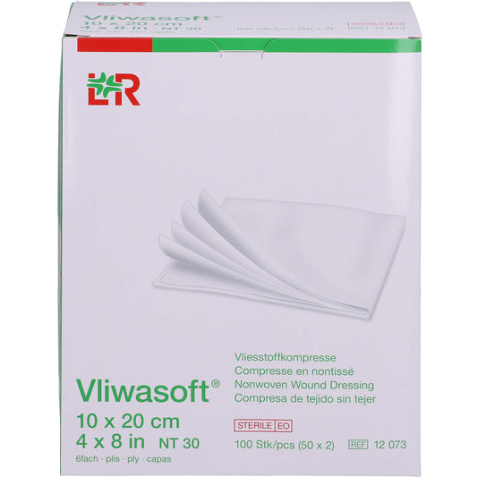 VLIWASOFT Vlieskompressen steril 10x20 cm 6l. 50X2 St