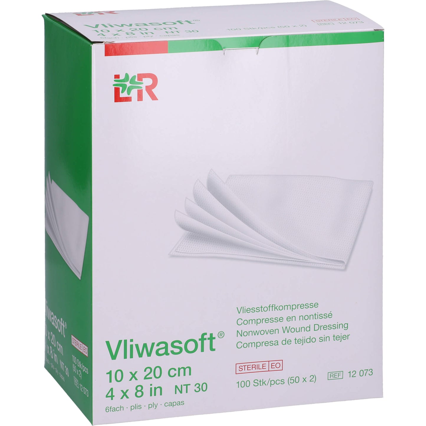 VLIWASOFT Vlieskompressen steril 10x20 cm 6l. 50X2 St
