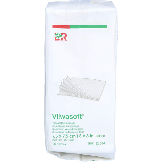 VLIWASOFT Vlieskompressen unsteril 7,5x7,5 cm 6l. 100 St