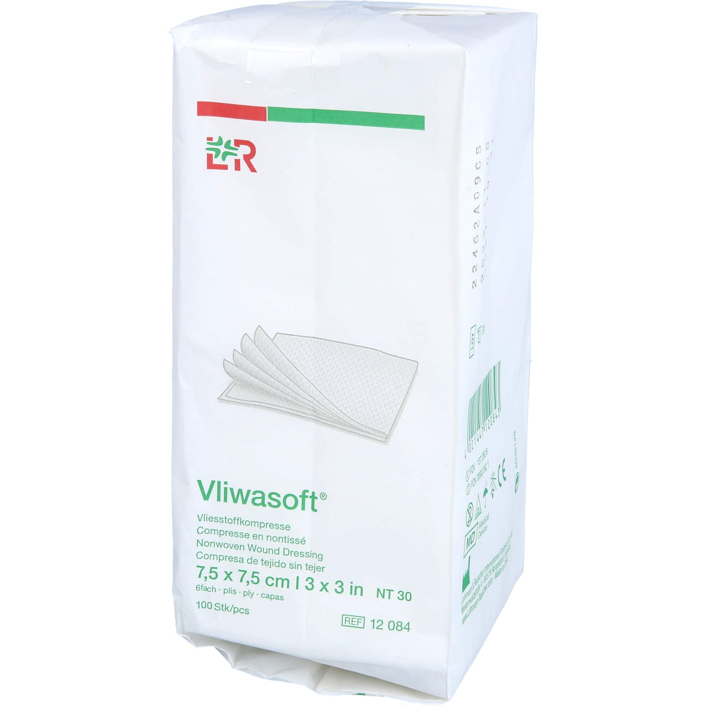 VLIWASOFT Vlieskompressen unsteril 7,5x7,5 cm 6l. 100 St