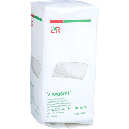 VLIWASOFT Vlieskompressen unsteril 7,5x7,5 cm 6l. 100 St