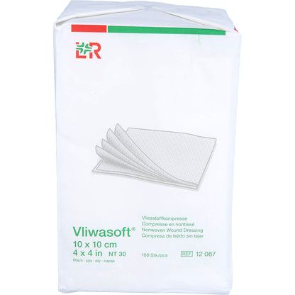 VLIWASOFT Vlieskompressen unsteril 10x10 cm 6l. 100 St