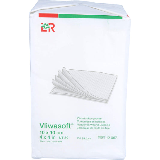 VLIWASOFT Vlieskompressen unsteril 10x10 cm 6l. 100 St