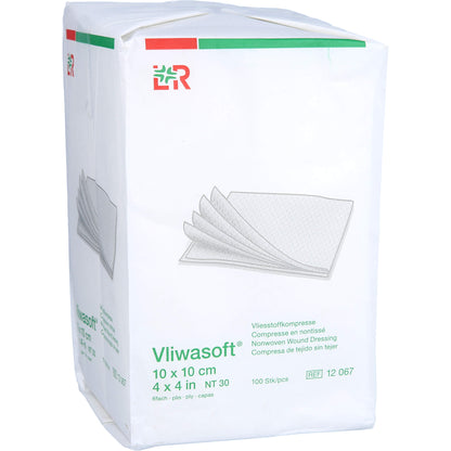 VLIWASOFT Vlieskompressen unsteril 10x10 cm 6l. 100 St