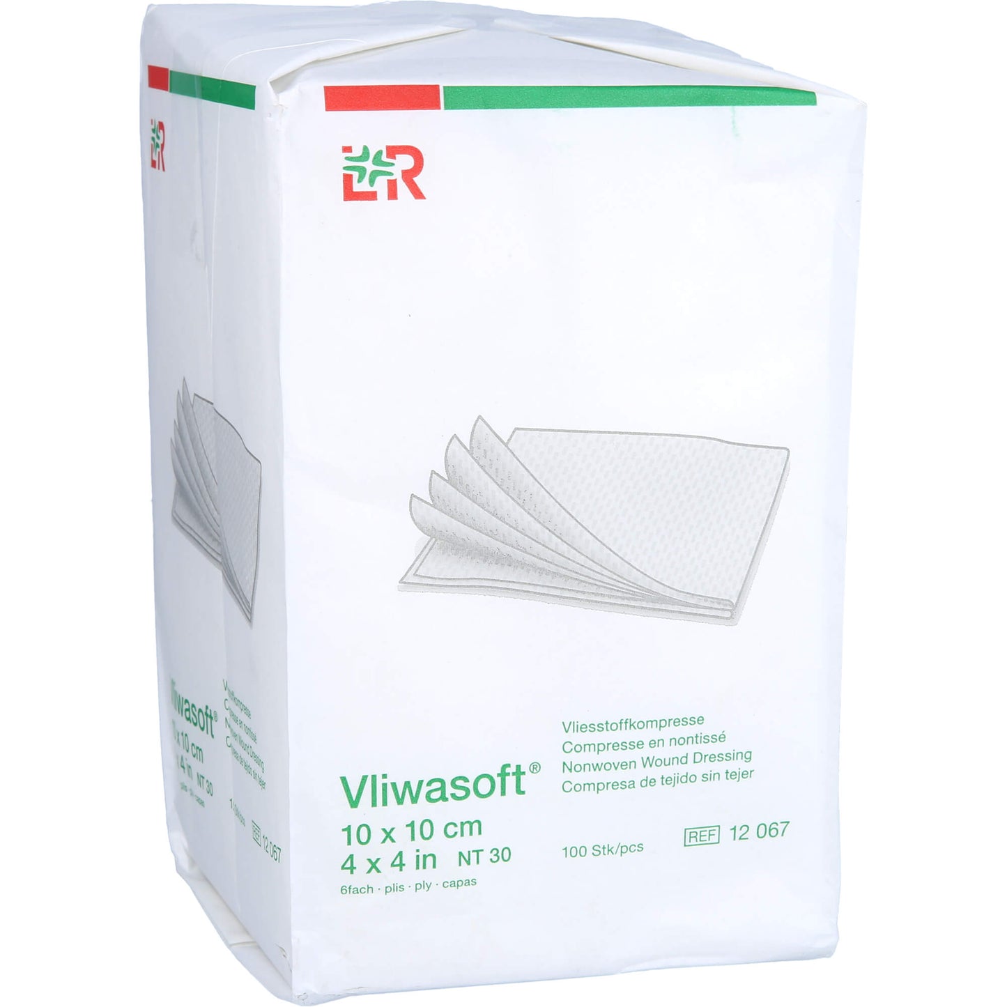 VLIWASOFT Vlieskompressen unsteril 10x10 cm 6l. 100 St