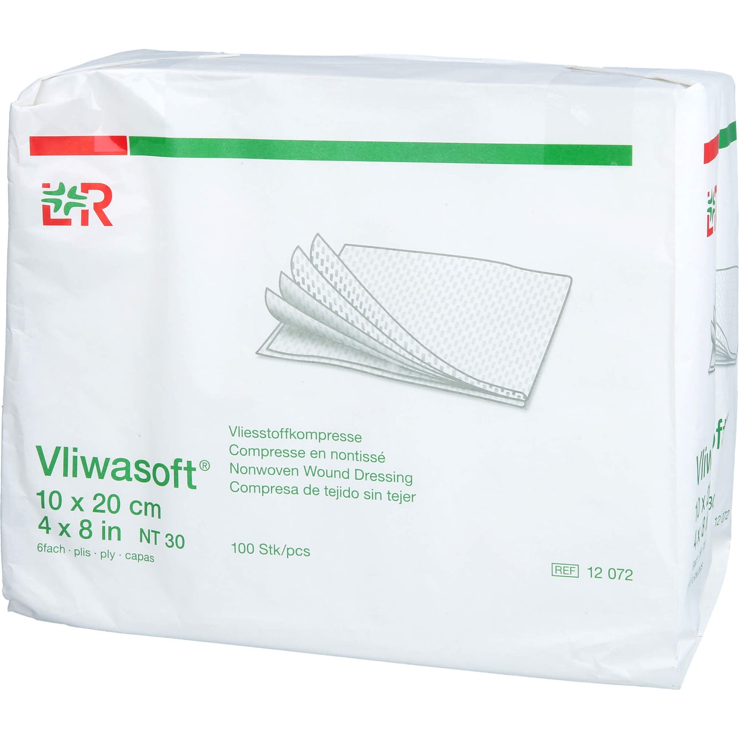 VLIWASOFT Vlieskompressen unsteril 10x20 cm 6l. 100 St