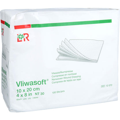 VLIWASOFT Vlieskompressen unsteril 10x20 cm 6l. 100 St