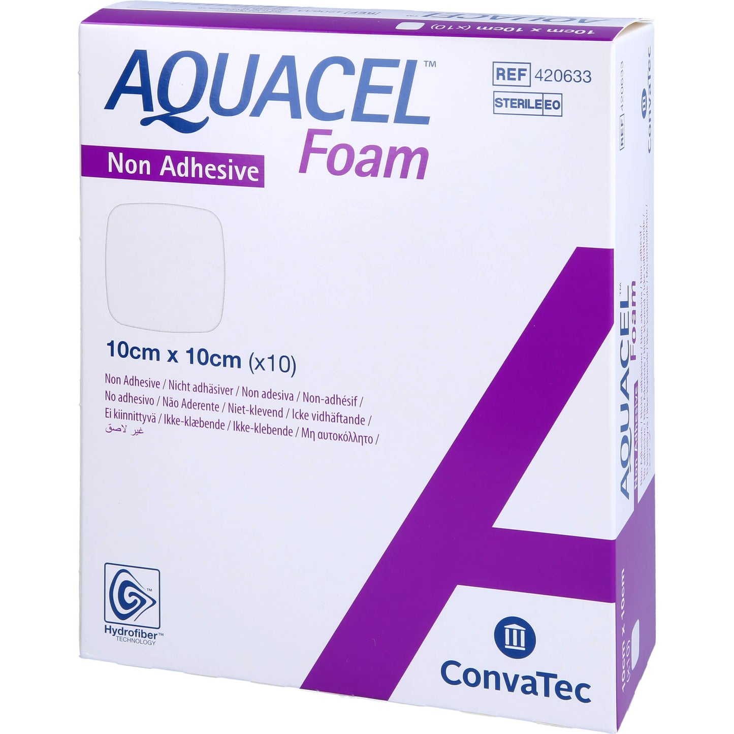 AQUACEL Foam nicht adhäsiv 10x10 cm Verband 10 St