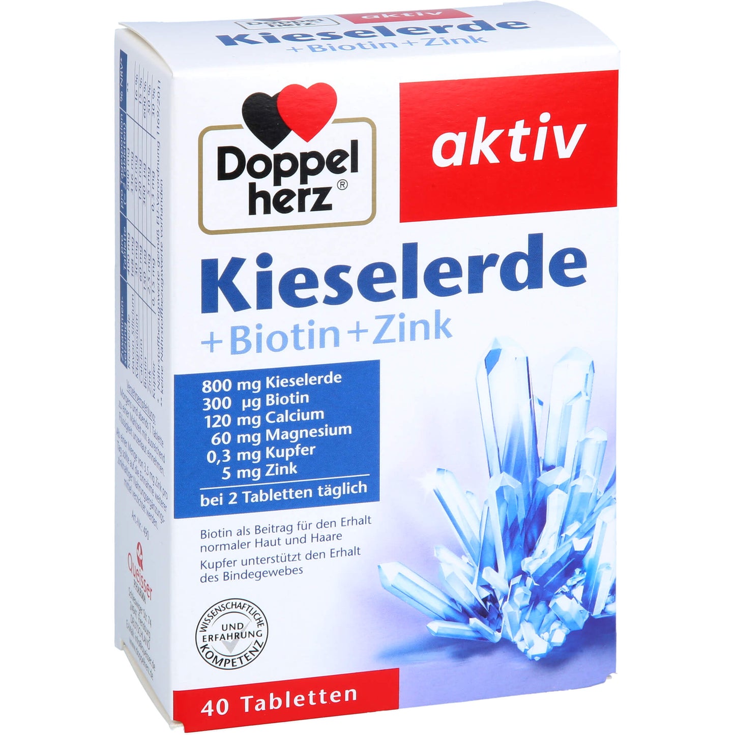 DOPPELHERZ Kieselerde+Biotin+Zink Tabletten 40 St