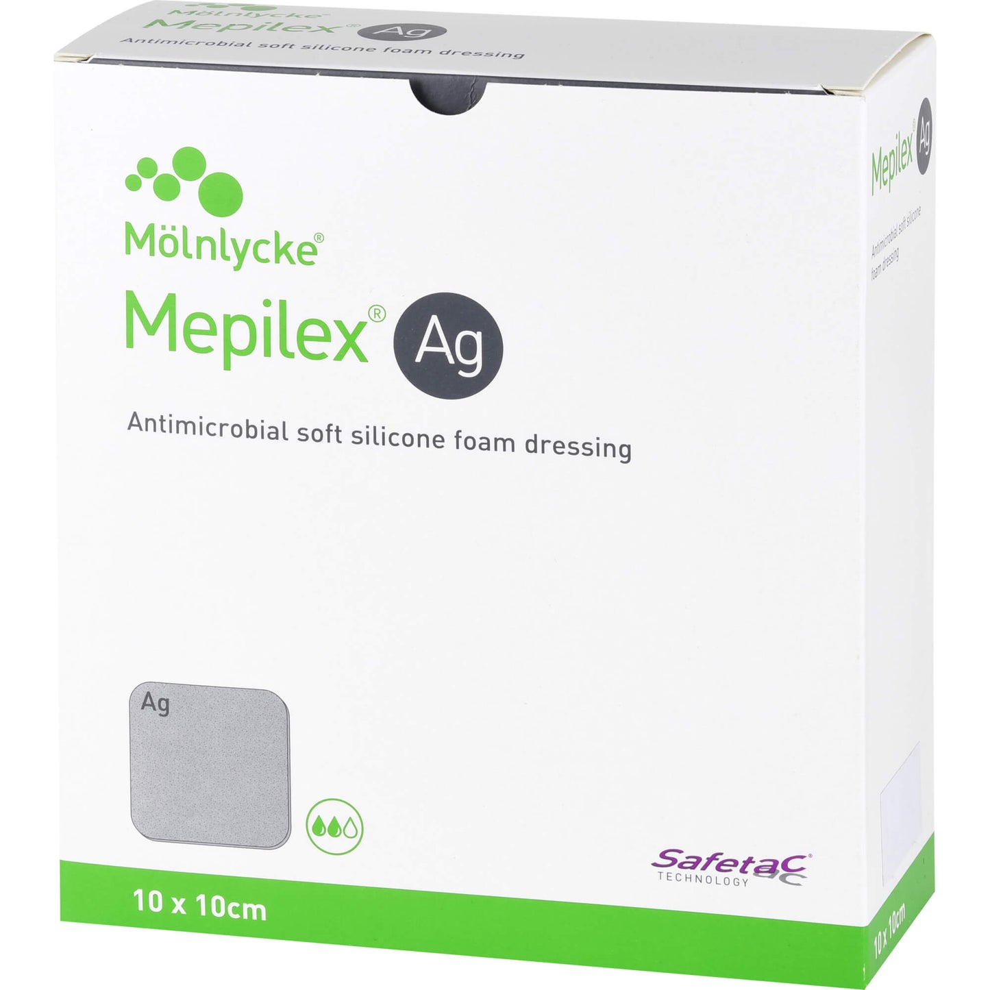 MEPILEX Ag Schaumverband 10x10 cm steril 10 St