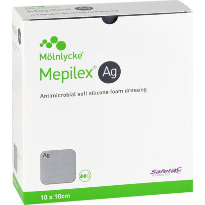 MEPILEX Ag Schaumverband 10x10 cm steril 10 St