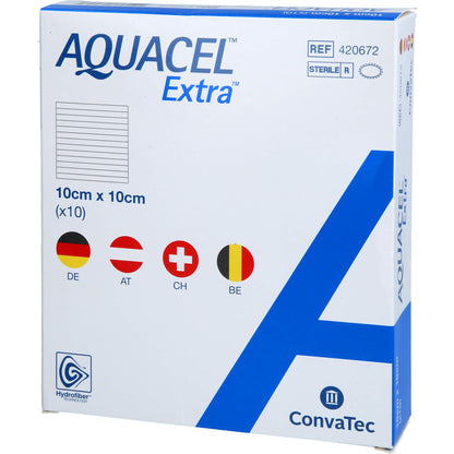 AQUACEL Extra 10x10 cm Verband 10 St
