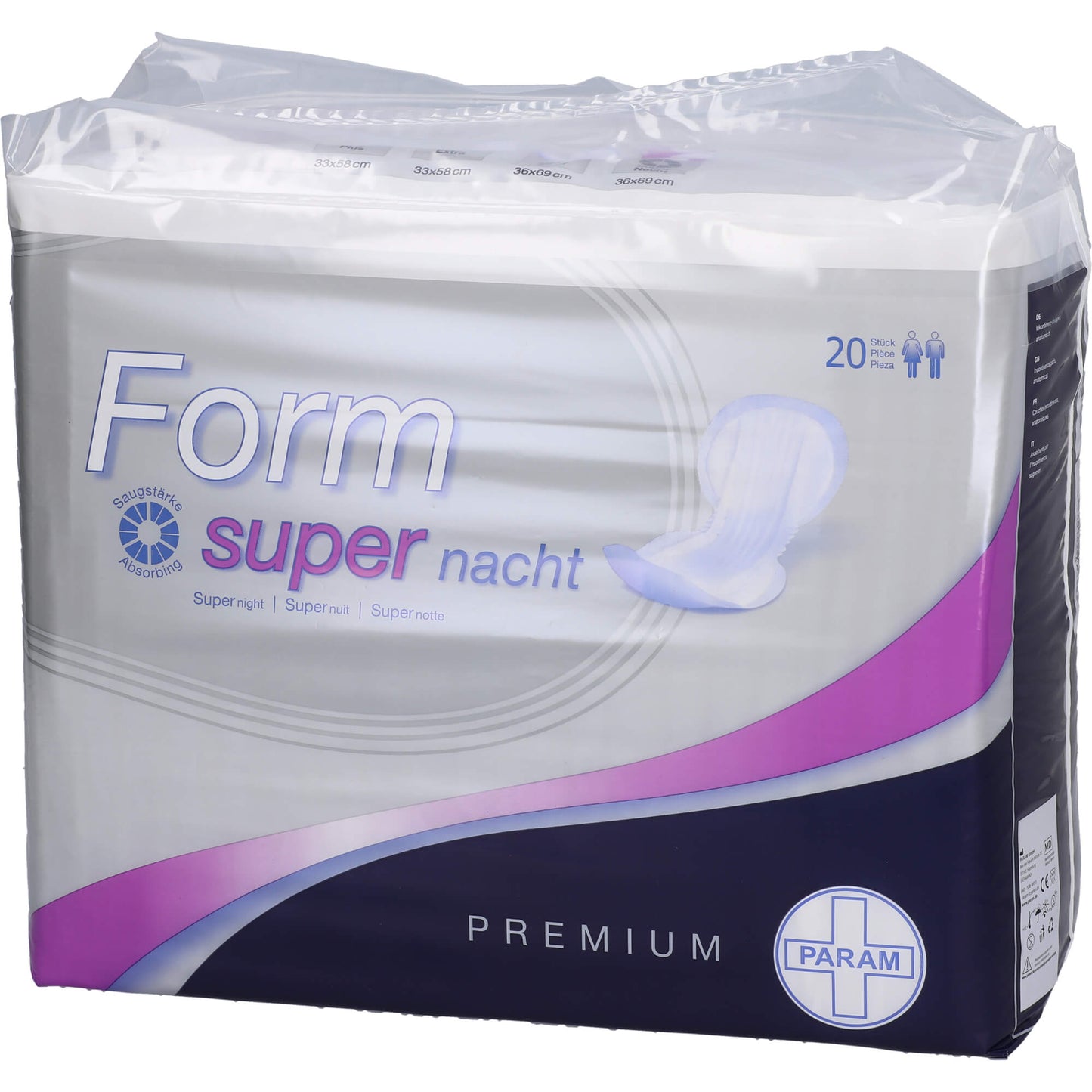 PARAM Form PREMIUM Vorlage anatom.super Nacht 20 St