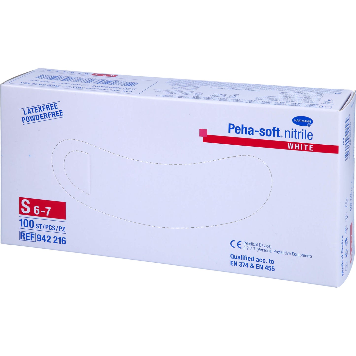 PEHA-SOFT nitrile white Unt.Hands.unsteril pf S 100 St