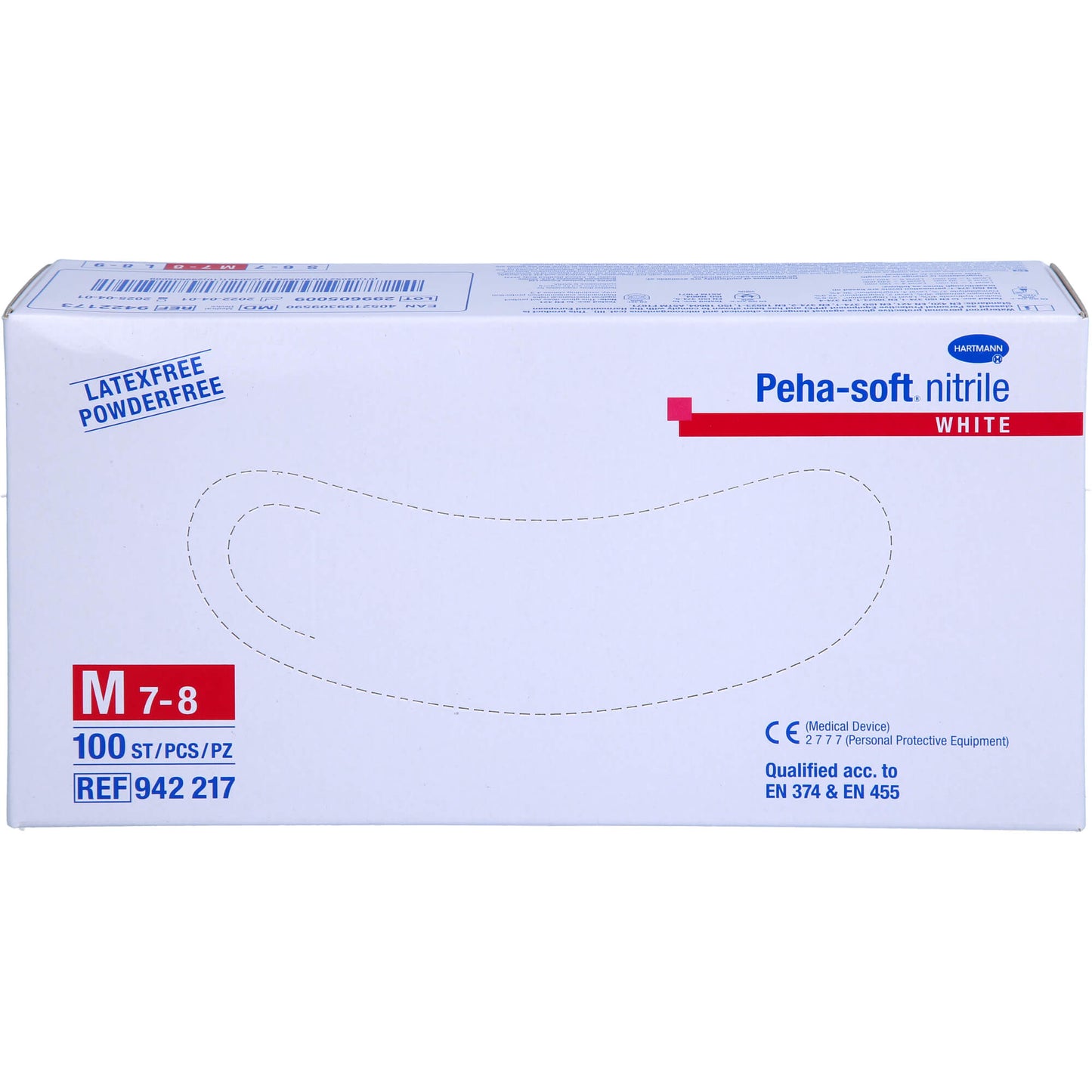 PEHA-SOFT nitrile white Unt.Hands.unsteril pf M 100 St