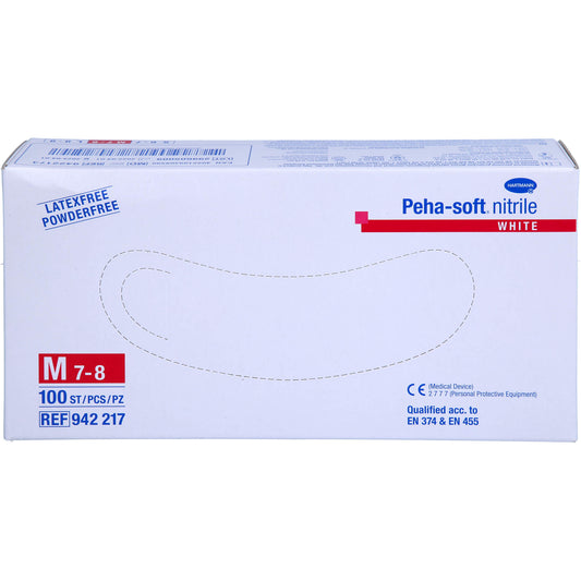 PEHA-SOFT nitrile white Unt.Hands.unsteril pf M 100 St
