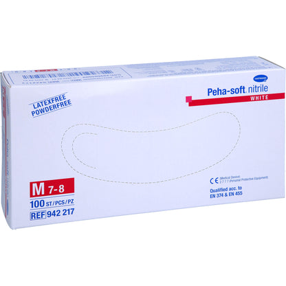 PEHA-SOFT nitrile white Unt.Hands.unsteril pf M 100 St