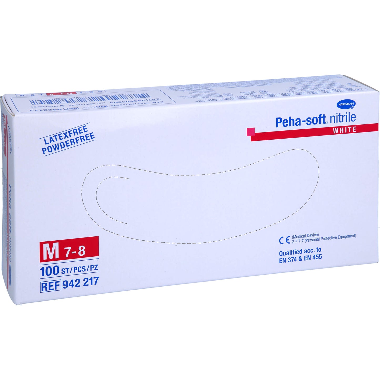 PEHA-SOFT nitrile white Unt.Hands.unsteril pf M 100 St