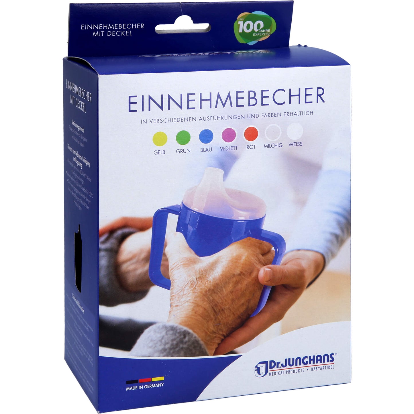 EINNEHMEBECHER m.2 Griffen+2 Deckel 4+12mm rot 1 St