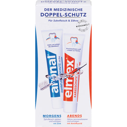 ARONAL/ELMEX Doppelschutz Zahnpasta 2X75 ml