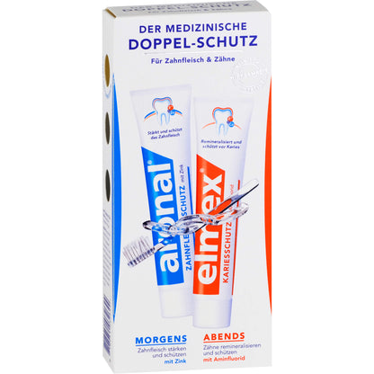 ARONAL/ELMEX Doppelschutz Zahnpasta 2X75 ml