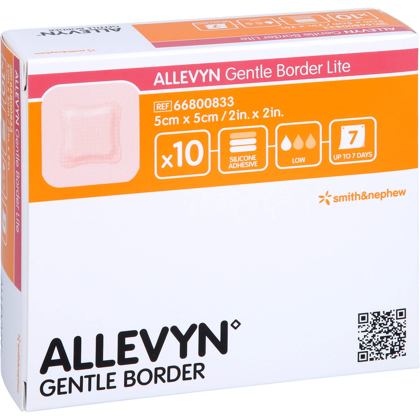 ALLEVYN Gentle Border Lite 5x5 cm Schaumverb. 10 St