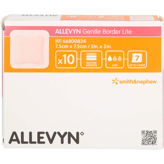 ALLEVYN Gentle Border Lite 7,5x7,5 cm Schaumverb. 10 St