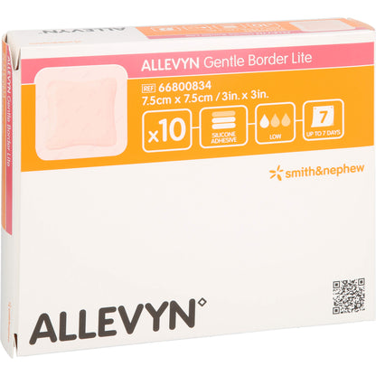 ALLEVYN Gentle Border Lite 7,5x7,5 cm Schaumverb. 10 St