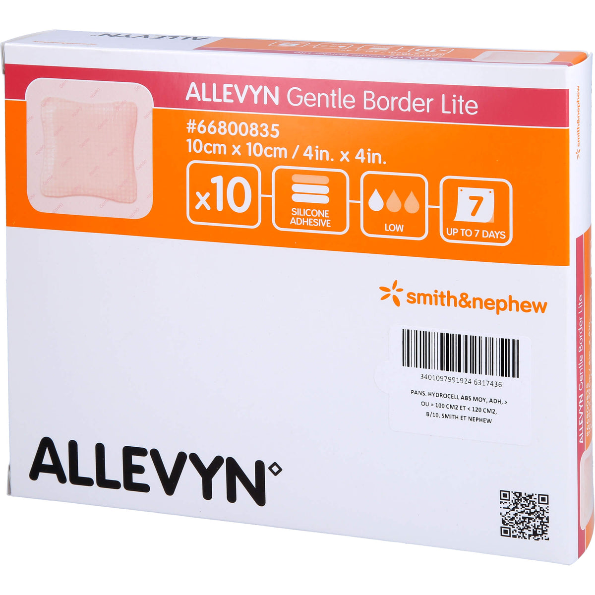 ALLEVYN Gentle Border Lite 10x10 cm Schaumverb. 10 St