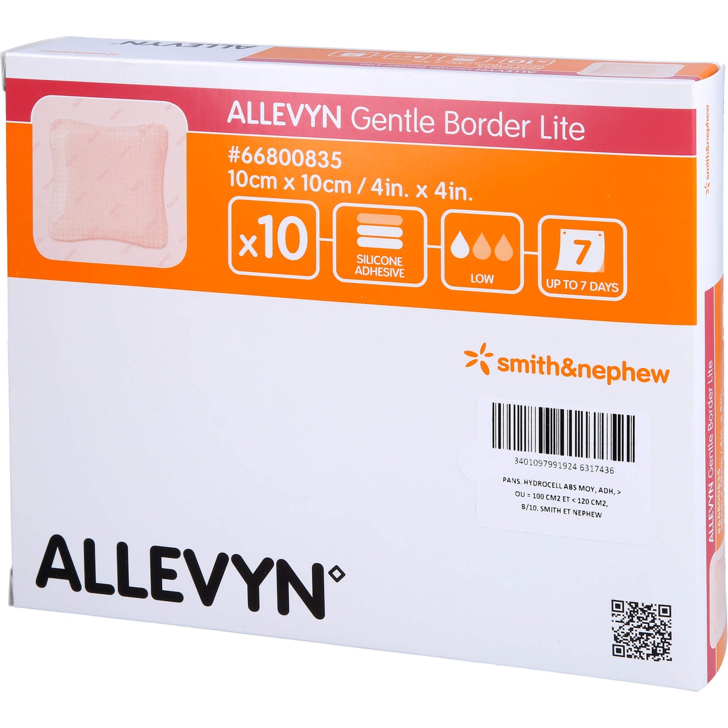 ALLEVYN Gentle Border Lite 10x10 cm Schaumverb. 10 St