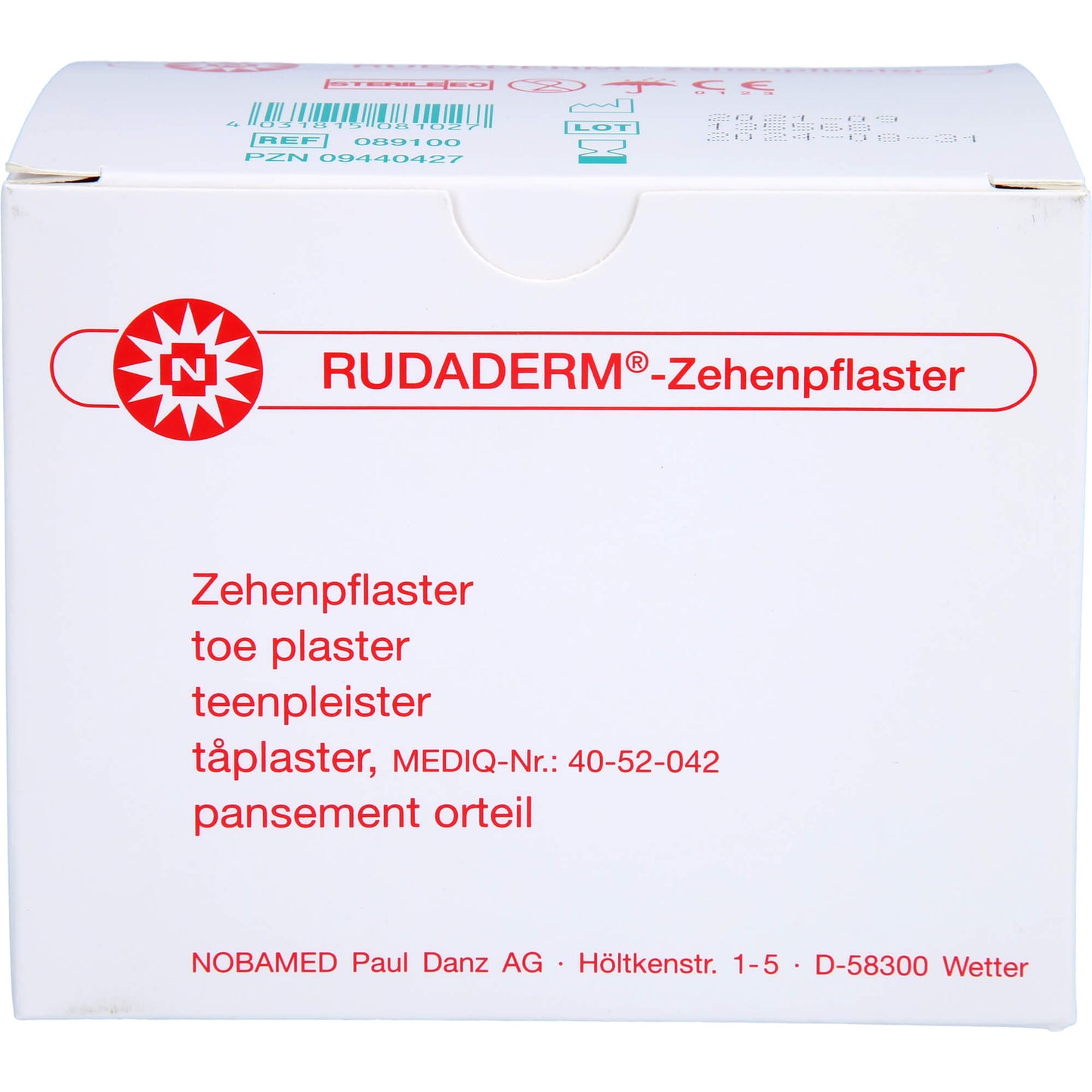 RUDADERM Zehenpflaster 100 St