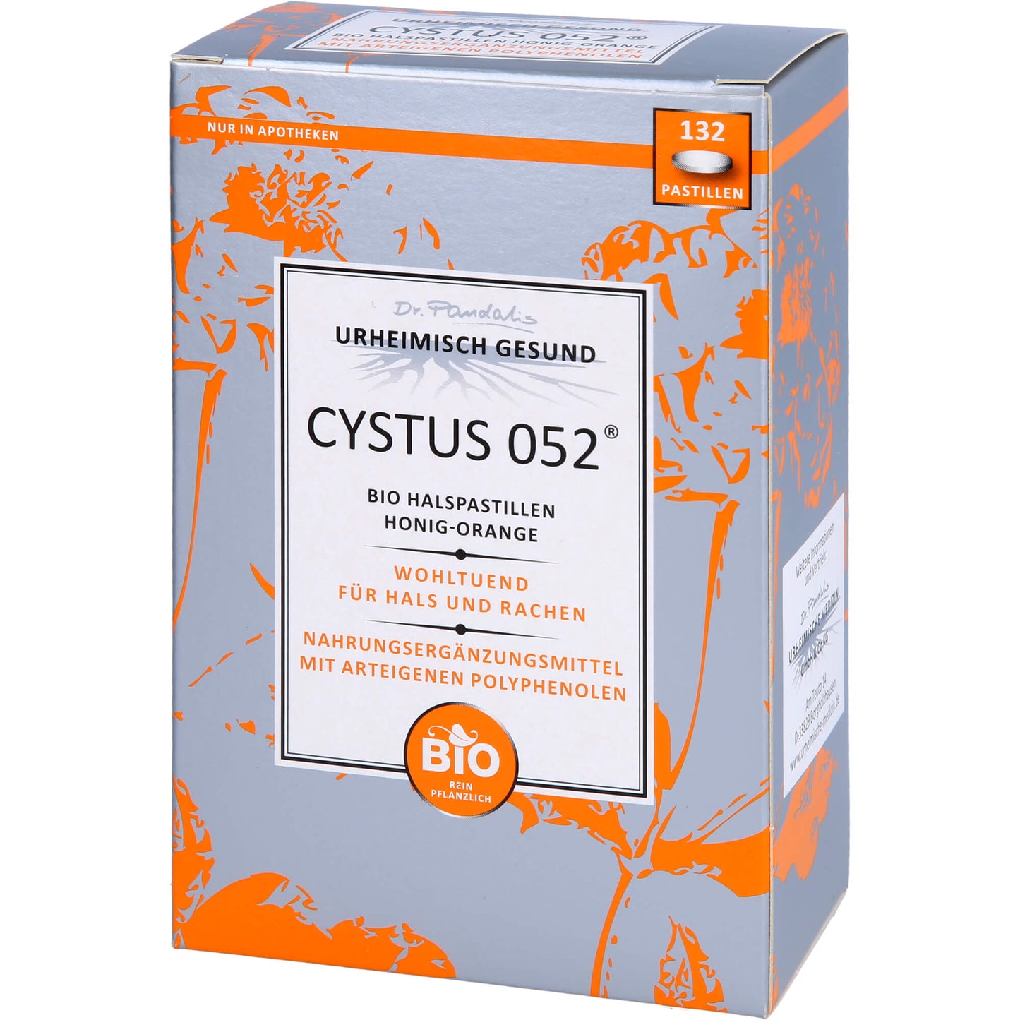 CYSTUS 052 Bio Halspastillen Honig Orange 132 St