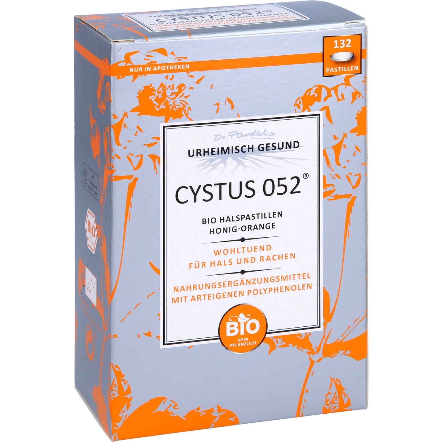 CYSTUS 052 Bio Halspastillen Honig Orange 132 St