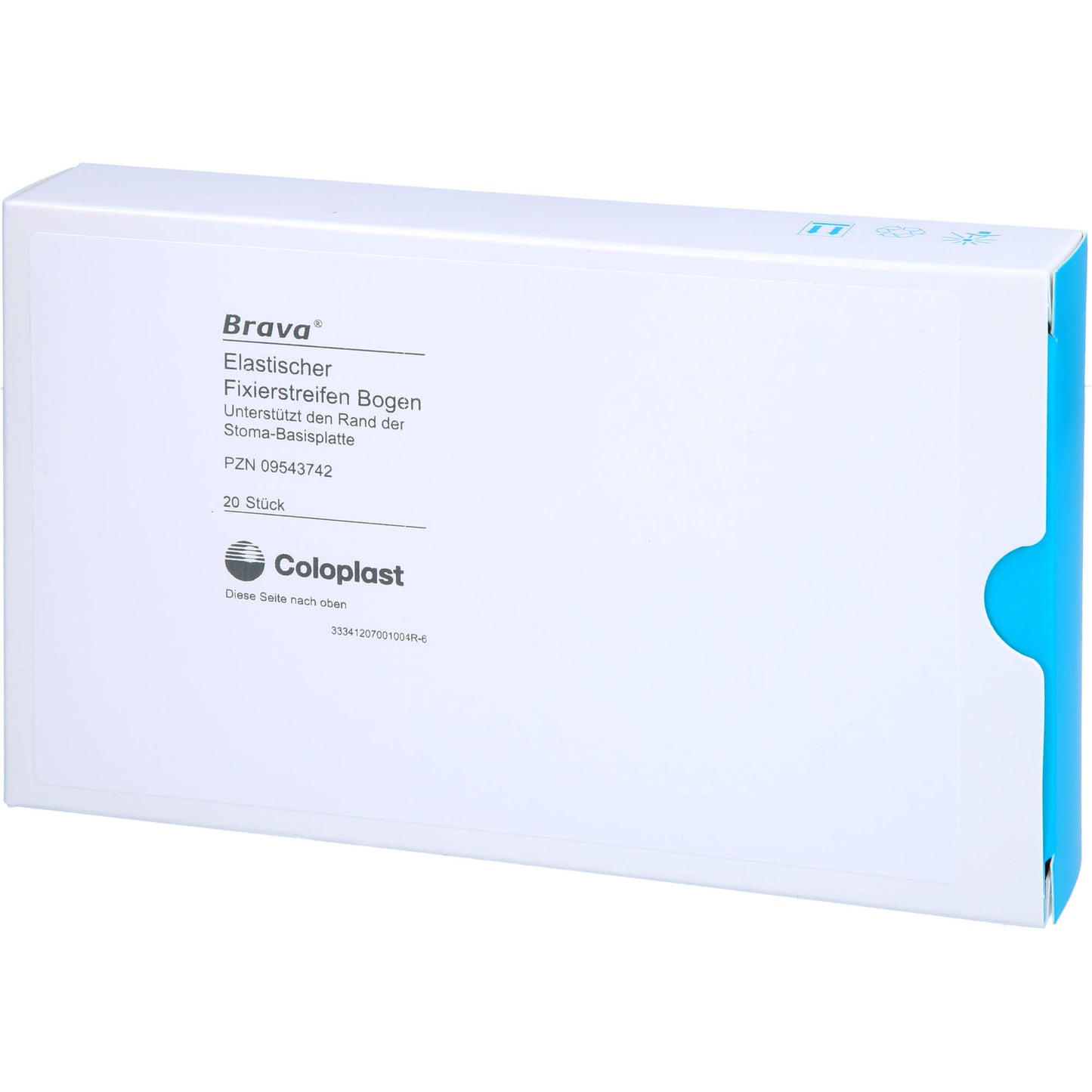BRAVA elastischer Fixierstreifen gebogen 20 St